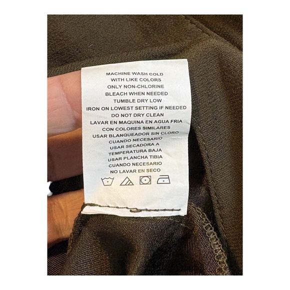 Gibson Latimer Olive Green Embroidered Floral Duster Cardigan Women Plus Size 1X - Picture 10 of 10